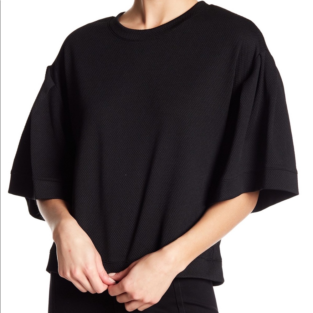 NWT  1. State | Wide Sleeve Top In Rich Black